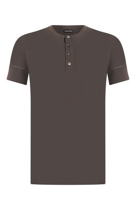Мужская хлопковая футболка TOM FORD хаки цвета по цене 39650 руб., арт. BU402/TFJ957 | Фото 1 Мужская хлопковая футболка TOM FORD хаки цвета, арт. BU402/TFJ957 | Фото 1