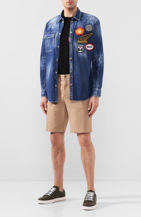 Мужская джинсовая рубашка DSQUARED2 синего цвета по цене 57100 руб., арт. S74DM0354/S30341 | Фото 2 Мужская джинсовая рубашка DSQUARED2 синего цвета, арт. S74DM0354/S30341 | Фото 2