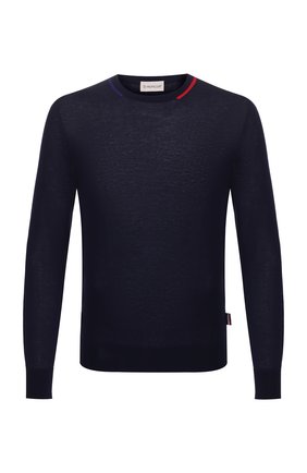 Мужской хлопковый джемпер MONCLER темно-синего цвета по цене 27300 руб., арт. F1-091-9C709-00-V9121 | Фото 1 Мужской хлопковый джемпер MONCLER темно-синего цвета, арт. F1-091-9C709-00-V9121 | Фото 1