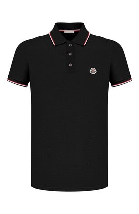 Мужское хлопковое поло MONCLER черного цвета по цене 14700 руб., арт. F1-091-8A703-00-84556 | Фото 1 Мужское хлопковое поло MONCLER черного цвета, арт. F1-091-8A703-00-84556 | Фото 1