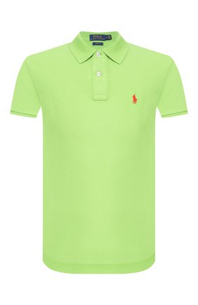 Мужское хлопковое поло POLO RALPH LAUREN светло-зеленого цвета по цене 9960 руб., арт. 710795080 | Фото 1 Мужское хлопковое поло POLO RALPH LAUREN светло-зеленого цвета, арт. 710795080 | Фото 1 (Рукава: Короткие; Материал внешний: Хлопок; Длина (для топов): Стандартные; Застежка: Пуговицы)