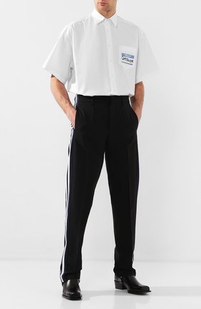 Мужской брюки VETEMENTS черного цвета по цене 59950 руб., арт. SS20PA274 1325/M | Фото 2 Мужской брюки VETEMENTS черного цвета, арт. SS20PA274 1325/M | Фото 2