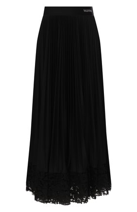 Женская юбка-миди VALENTINO черного цвета по цене 132000 руб., арт. TB3MD01H575 | Фото 1 Женская юбка-миди VALENTINO черного цвета, арт. TB3MD01H575 | Фото 1