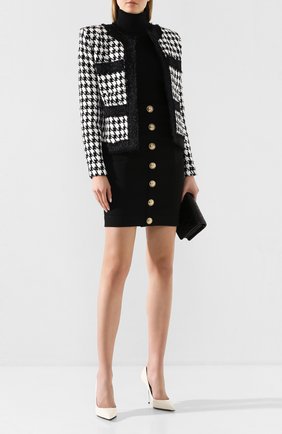 Женская шерстяная юбка BALMAIN черного цвета по цене 96900 руб., арт. TF14306/167L | Фото 2 Женская шерстяная юбка BALMAIN черного цвета, арт. TF14306/167L | Фото 2