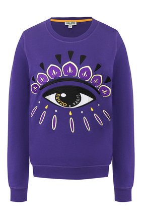 Женская хлопковый свитшот KENZO фиолетового цвета по цене 18550 руб., арт. FA52SW7104XC | Фото 1 Женская хлопковый свитшот KENZO фиолетового цвета, арт. FA52SW7104XC | Фото 1