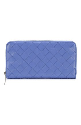 Женские кожаный кошелек BOTTEGA VENETA светло-голубого цвета по цене 59900 руб., арт. 608051/VCPP2 | Фото 1 Женские кожаный кошелек BOTTEGA VENETA светло-голубого цвета, арт. 608051/VCPP2 | Фото 1