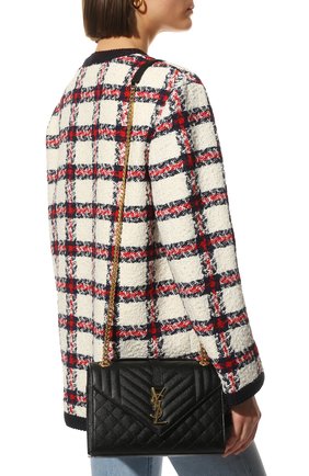 Женская сумка classic monogram medium SAINT LAURENT черного цвета по цене 135500 руб., арт. 600185/B0W91 | Фото 2 Женская сумка classic monogram medium SAINT LAURENT черного цвета, арт. 600185/B0W91 | Фото 2