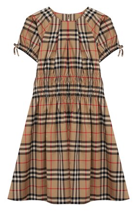 Детское хлопковое платье BURBERRY бежевого цвета по цене 23350 руб., арт. 8022431 | Фото 1 Детское хлопковое платье BURBERRY бежевого цвета, арт. 8022431 | Фото 1