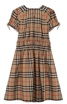 Детское хлопковое платье BURBERRY бежевого цвета по цене 23350 руб., арт. 8022431 | Фото 2 Детское хлопковое платье BURBERRY бежевого цвета, арт. 8022431 | Фото 2