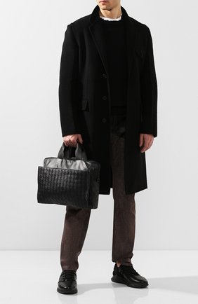 Мужской кожаный портфель BOTTEGA VENETA черного цвета по цене 190000 руб., арт. 610158/VCQH1 | Фото 2 Мужской кожаный портфель BOTTEGA VENETA черного цвета, арт. 610158/VCQH1 | Фото 2