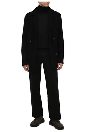 Мужские кожаные кроссовки BOTTEGA VENETA хаки цвета по цене 62500 руб., арт. 565646/VT040 | Фото 2 Мужские кожаные кроссовки BOTTEGA VENETA хаки цвета, арт. 565646/VT040 | Фото 2