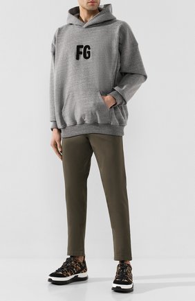 Мужской хлопковое худи FEAR OF GOD серого цвета по цене 59950 руб., арт. 6H19-1017/HFT | Фото 2 Мужской хлопковое худи FEAR OF GOD серого цвета, арт. 6H19-1017/HFT | Фото 2