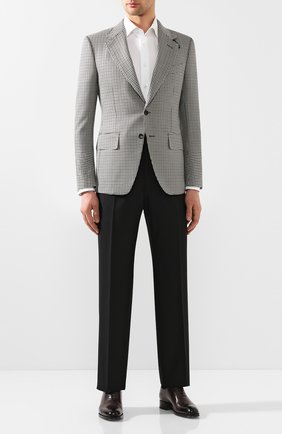 Мужской пиджак из смеси шерсти и шелка TOM FORD черно-белого цвета по цене 316000 руб., арт. 718R70/15MP40 | Фото 2 Мужской пиджак из смеси шерсти и шелка TOM FORD черно-белого цвета, арт. 718R70/15MP40 | Фото 2