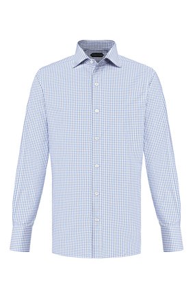 Мужская хлопковая сорочка TOM FORD синего цвета по цене 43300 руб., арт. 7FT265/94S1AX | Фото 1 Мужская хлопковая сорочка TOM FORD синего цвета, арт. 7FT265/94S1AX | Фото 1