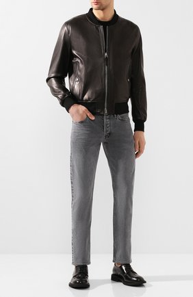 Мужской кожаный бомбер TOM FORD черного цвета по цене 442500 руб., арт. BU406/TFL749 | Фото 2 Мужской кожаный бомбер TOM FORD черного цвета, арт. BU406/TFL749 | Фото 2