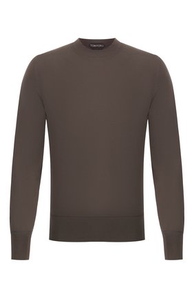 Мужской хлопковый джемпер TOM FORD хаки цвета по цене 73850 руб., арт. BUC00/TFK110 | Фото 1 Мужской хлопковый джемпер TOM FORD хаки цвета, арт. BUC00/TFK110 | Фото 1