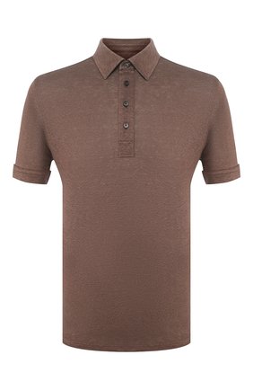 Мужское льняное поло ERMENEGILDO ZEGNA коричневого цвета по цене 39350 руб., арт. UU564/723 | Фото 1 Мужское льняное поло ERMENEGILDO ZEGNA коричневого цвета, арт. UU564/723 | Фото 1 (Материал внешний: Лен; Длина (для топов): Стандартные; Рукава: Короткие; Застежка: Пуговицы; Региональные ограничения белый список (Axapta Mercury): RU)