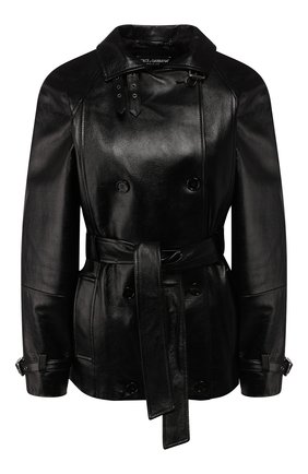 Женская кожаная куртка DOLCE & GABBANA черного цвета по цене 435500 руб., арт. F9G97L/HULF5 | Фото 1 Женская кожаная куртка DOLCE & GABBANA черного цвета, арт. F9G97L/HULF5 | Фото 1