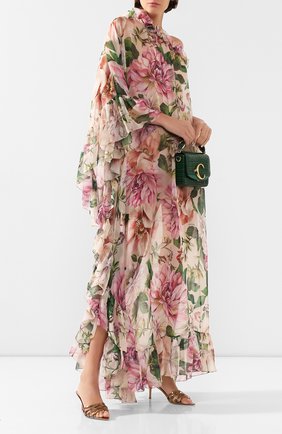 Женское шелковое платье DOLCE & GABBANA розового цвета по цене 191500 руб., арт. F6F1LT/IS1AF | Фото 2 Женское шелковое платье DOLCE & GABBANA розового цвета, арт. F6F1LT/IS1AF | Фото 2