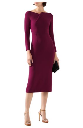 Женское платье-миди ROLAND MOURET фиолетового цвета по цене 135500 руб., арт. PS20/S0789/F2241 | Фото 2 Женское платье-миди ROLAND MOURET фиолетового цвета, арт. PS20/S0789/F2241 | Фото 2