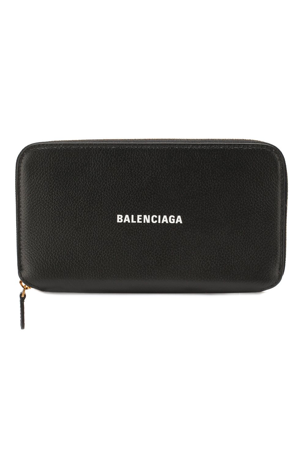 Женские черные кожаный кошелек cash BALENCIAGA — купить в интернет