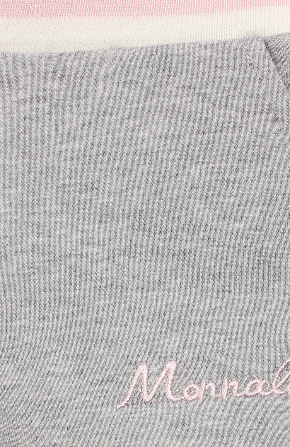 Детские хлопковые шорты MONNALISA серого цвета, арт. 395408 | Фото 3 (Случай: Повседневный; Материал внешний: Хлопок)