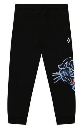 Детские хлопковые джоггеры MARCELO BURLON KIDS OF MILAN черного цвета по цене 14500 руб., арт. 20E/B/MB/3003/0020/2-6Y | Фото 1 Детские хлопковые джоггеры MARCELO BURLON KIDS OF MILAN черного цвета, арт. 20E/B/MB/3003/0020/2-6Y | Фото 1