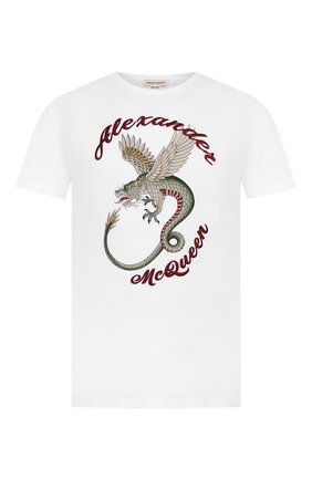 Мужская хлопковая футболка ALEXANDER MCQUEEN белого цвета по цене 22900 руб., арт. 609578/Q0Z92 | Фото 1 Мужская хлопковая футболка ALEXANDER MCQUEEN белого цвета, арт. 609578/Q0Z92 | Фото 1