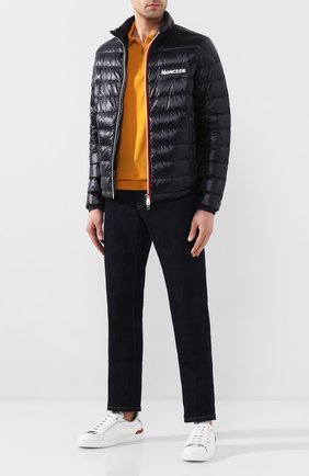 Мужская пуховая куртка petichet MONCLER темно-синего цвета по цене 62900 руб., арт. F1-091-1A116-00-53029 | Фото 2 Мужская пуховая куртка petichet MONCLER темно-синего цвета, арт. F1-091-1A116-00-53029 | Фото 2
