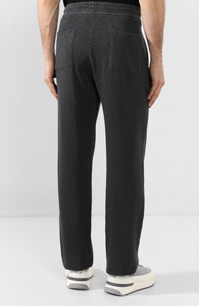 Мужские хлопковые брюки JAMES PERSE темно-серого цвета, арт. MXA1161 | Фото 4 (Длина (брюки, джинсы): Стандартные; Кросс-КТ: Спорт; Материал внешний: Хлопок)