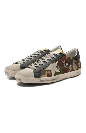Мужские комбинированные кеды GOLDEN GOOSE DELUXE BRAND хаки цвета по цене 28800 руб., арт. G36MS590.T81 | Фото 1 Мужские комбинированные кеды GOLDEN GOOSE DELUXE BRAND хаки цвета, арт. G36MS590.T81 | Фото 1