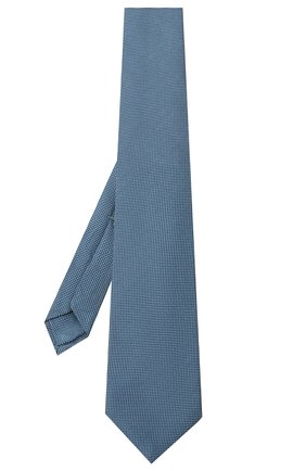 Мужской шелковый галстук LUIGI BORRELLI голубого цвета, арт. LC80-B/TT9061 | Фото 2 (Материал: Текстиль, Шелк; Принт: Без принта)