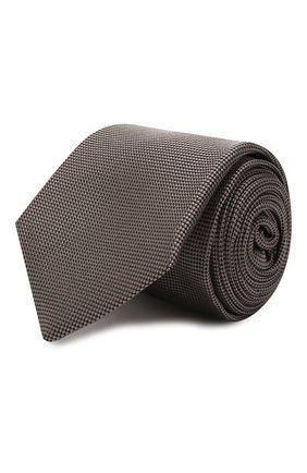 Мужской шелковый галстук LUIGI BORRELLI серого цвета, арт. LC80-B/TT9061 | Фото 1 (Материал: Текстиль, Шелк; Принт: Без принта; Региональные ограничения белый список (Axapta Mercury): RU)