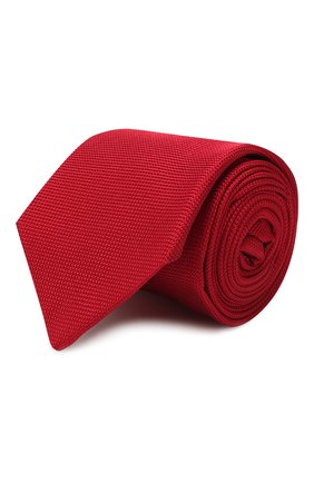 Мужской шелковый галстук LUIGI BORRELLI красного цвета, арт. LC80-B/TT9061 | Фото 1 (Материал: Текстиль, Шелк; Принт: Без принта; Региональные ограничения белый список (Axapta Mercury): RU)