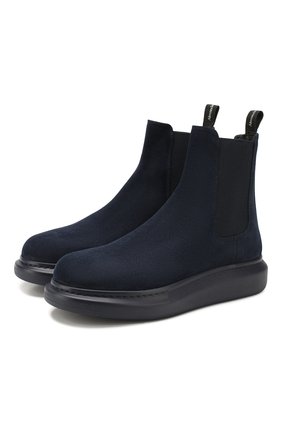 Мужские замшевые челси ALEXANDER MCQUEEN темно-синего цвета по цене 43100 руб., арт. 586198/WHXK2 | Фото 1 Мужские замшевые челси ALEXANDER MCQUEEN темно-синего цвета, арт. 586198/WHXK2 | Фото 1