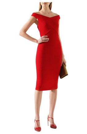 Женское шерстяное платье ROLAND MOURET красного цвета по цене 130000 руб., арт. PS20/S0783/F4044 | Фото 2 Женское шерстяное платье ROLAND MOURET красного цвета, арт. PS20/S0783/F4044 | Фото 2