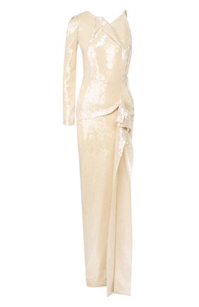 Женское платье с пайетками ROLAND MOURET золотого цвета по цене 225000 руб., арт. SS20/S0837/F0414 | Фото 1 Женское платье с пайетками ROLAND MOURET золотого цвета, арт. SS20/S0837/F0414 | Фото 1