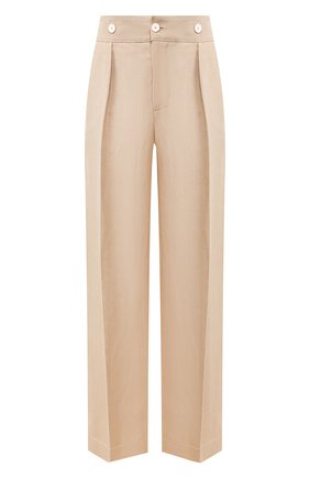 Женские брюки из смеси вискозы и льна LANVIN бежевого цвета по цене 77600 руб., арт. RW-TR507U-4347-P20 | Фото 1 Женские брюки из смеси вискозы и льна LANVIN бежевого цвета, арт. RW-TR507U-4347-P20 | Фото 1