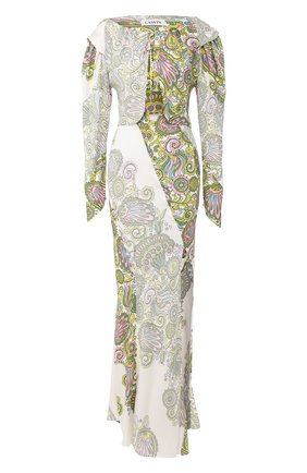 Женское платье из вискозы LANVIN зеленого цвета по цене 260500 руб., арт. RW-DR358I-4379-P20 | Фото 1 Женское платье из вискозы LANVIN зеленого цвета, арт. RW-DR358I-4379-P20 | Фото 1