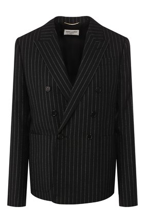 Женский шерстяной жакет SAINT LAURENT черного цвета по цене 193000 руб., арт. 611054/Y1A90 | Фото 1 Женский шерстяной жакет SAINT LAURENT черного цвета, арт. 611054/Y1A90 | Фото 1
