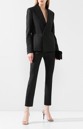 Женский шерстяной жакет SAINT LAURENT черного цвета по цене 193000 руб., арт. 611054/Y1A90 | Фото 2 Женский шерстяной жакет SAINT LAURENT черного цвета, арт. 611054/Y1A90 | Фото 2