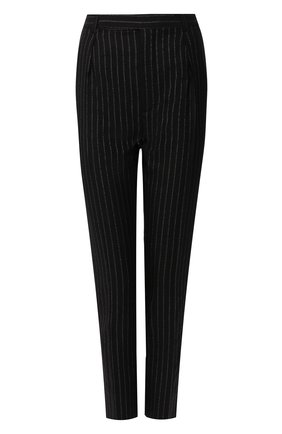 Женские шерстяные брюки SAINT LAURENT черного цвета по цене 78300 руб., арт. 611057/Y1A90 | Фото 1 Женские шерстяные брюки SAINT LAURENT черного цвета, арт. 611057/Y1A90 | Фото 1