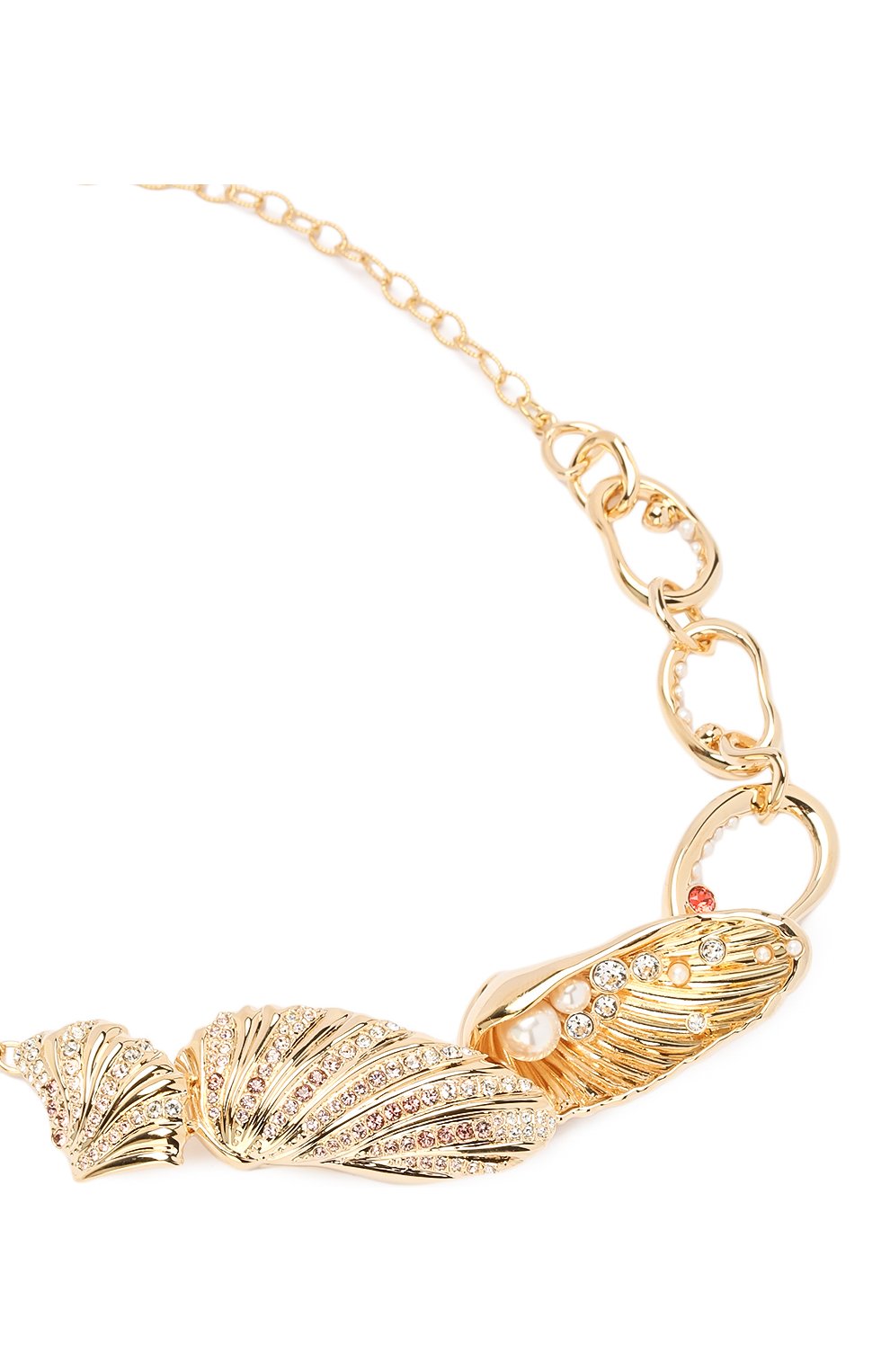 Женское колье shell SWAROVSKI золотого цвета по цене 12890 руб., арт. 5520667 | Фото 2 Женское колье shell SWAROVSKI золотого цвета, арт. 5520667 | Фото 2