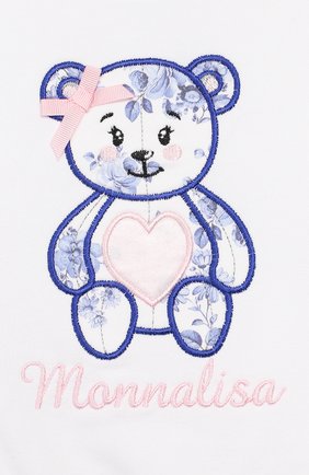 Детский хлопковый свитшот MONNALISA белого цвета по цене 7490 руб., арт. 395604R6 | Фото 3 Детский хлопковый свитшот MONNALISA белого цвета, арт. 395604R6 | Фото 3