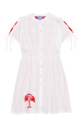 Детское хлопковое платье STELLA JEAN KIDS белого цвета по цене 14200 руб., арт. 20E/J/JF/TA04/1251/8A-14A | Фото 1 Детское хлопковое платье STELLA JEAN KIDS белого цвета, арт. 20E/J/JF/TA04/1251/8A-14A | Фото 1 (Рукава: Короткие; Материал внешний: Хлопок; Принт: С принтом; Девочки Кросс-КТ: Платье-одежда; Случай: Повседневный; Ростовка одежда: 9 лет | 134 см, 12 лет | 152 см, 13 - 15 лет | 158 см)