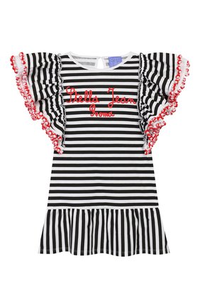 Детское хлопковое платье STELLA JEAN KIDS черно-белого цвета по цене 15800 руб., арт. 20E/J/JF/TA03/1252/8A-14A | Фото 1 Детское хлопковое платье STELLA JEAN KIDS черно-белого цвета, арт. 20E/J/JF/TA03/1252/8A-14A | Фото 1 (Рукава: Короткие; Материал внешний: Хлопок; Случай: Повседневный; Девочки Кросс-КТ: Платье-одежда; Принт: С принтом; Ростовка одежда: 9 лет | 134 см, 12 лет | 152 см)