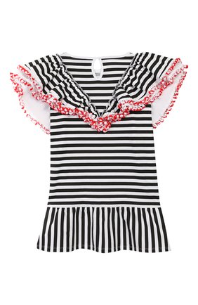 Детское хлопковое платье STELLA JEAN KIDS черно-белого цвета по цене 15800 руб., арт. 20E/J/JF/TA03/1252/8A-14A | Фото 2 Детское хлопковое платье STELLA JEAN KIDS черно-белого цвета, арт. 20E/J/JF/TA03/1252/8A-14A | Фото 2 (Рукава: Короткие; Материал внешний: Хлопок; Случай: Повседневный; Девочки Кросс-КТ: Платье-одежда; Принт: С принтом; Ростовка одежда: 9 лет | 134 см, 12 лет | 152 см)