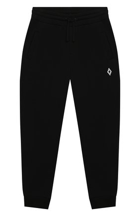 Детские хлопковые джоггеры MARCELO BURLON KIDS OF MILAN черного цвета по цене 12500 руб., арт. 20E/B/MB/3000/0021/8-14Y | Фото 1 Детские хлопковые джоггеры MARCELO BURLON KIDS OF MILAN черного цвета, арт. 20E/B/MB/3000/0021/8-14Y | Фото 1