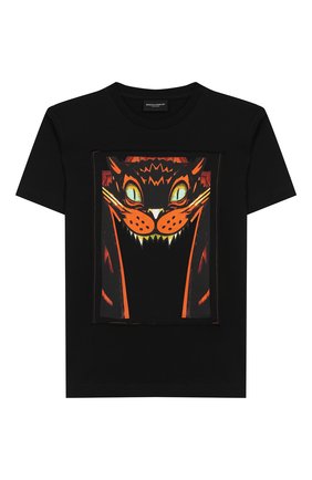 Детская хлопковая футболка MARCELO BURLON KIDS OF MILAN черного цвета по цене 7520 руб., арт. 20E/B/MB/1121/0010/2-6Y | Фото 1 Детская хлопковая футболка MARCELO BURLON KIDS OF MILAN черного цвета, арт. 20E/B/MB/1121/0010/2-6Y | Фото 1