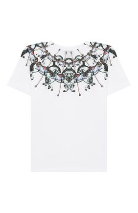 Детская хлопковая футболка MARCELO BURLON KIDS OF MILAN белого цвета по цене 8365 руб., арт. 20E/B/MB/1113/0010/2-6Y | Фото 2 Детская хлопковая футболка MARCELO BURLON KIDS OF MILAN белого цвета, арт. 20E/B/MB/1113/0010/2-6Y | Фото 2